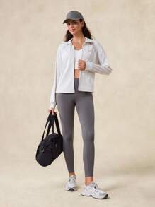 OutZeal 女士防紫外线 UPF50+ 凉爽触感透气网眼防晒夹克日常休闲 - 白色 - 查看 7