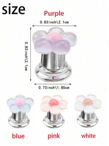 3-1 件花卉卡通马桶冲水手柄、花形马桶冲水按钮、马桶水箱按钮、花形马桶按压器、马桶冲水按钮推杆工具、创意花朵抽屉柜拉手 - 轻松按压，时尚浴室配件，优雅触感，适合长钉设计