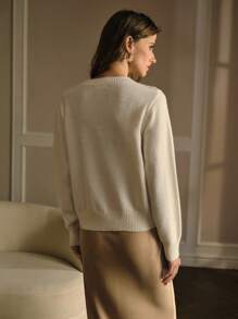 MOTF PREMIUM FLORAL PATTERN BUTTON UP CARDIGAN, FALL WINTER - Beige - View 4