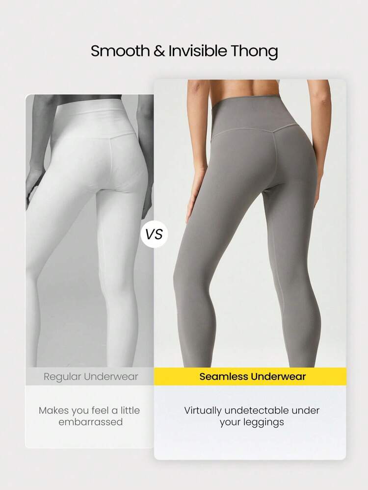 2 paquetes de ropa interior sin costuras de cintura media, transpirable y que absorbe la humedad, de cobertura total y sin marcas para uso diario y entrenamiento