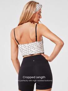 GLOWMODE FeatherFit™ Two-Tone Scoop Neck Longline Sports Bra Low Impact Yoga Pilates Daily Spring Summer - Multicolor - View 2