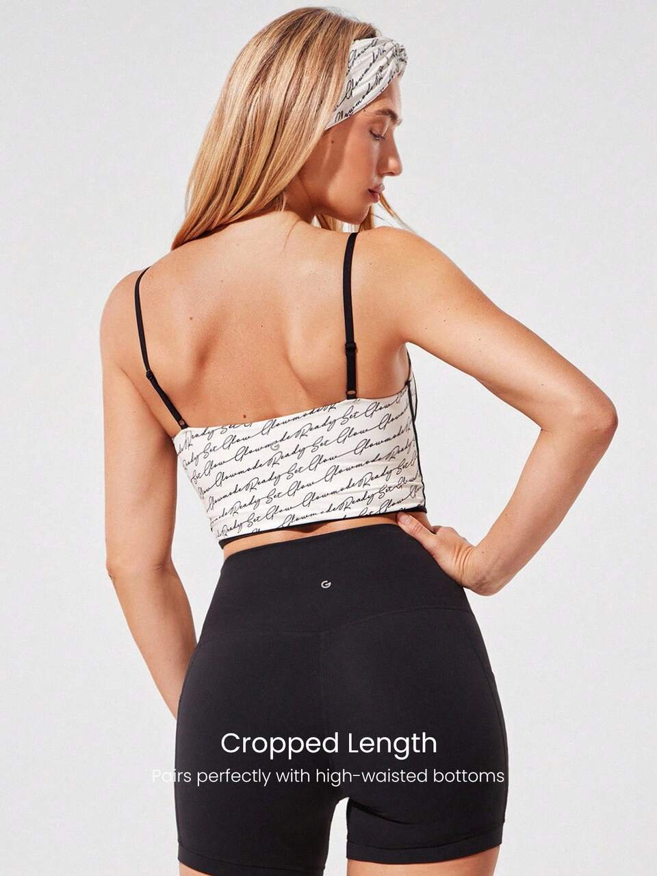 FeatherFit™ Two-Tone Scoop Neck Longline Sports Bra Low Impact Yoga Pilates Daily Spring Summer