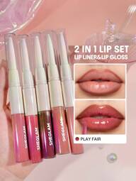 SHEGLAM כללי שפתיים תוחם וגלוס עט-משחק הוגן 2 ב-1 שפתון נוזלי לחות Dewy High Pigment Lipliner Lipliner Combo לחות הפחתת קמטים עדינים שפתיים איפור שפתיים סיום לימודים יום הולדת חופשה קיץ סתיו Y2K אלגנטי אופנה נשים מותג איפור קוסמטיקה טיפוח אישי מסיבה חוף ים נסיעה מחנאות חוץ בית ספר קמפוס טיול פסטיבלים עיצוב מתנה מתנה ורד נערה קוספליי הכי טוב צבע קסם אווירה