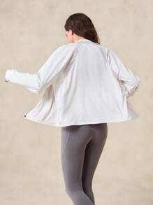 OutZeal 女士防紫外线 UPF50+ 凉爽触感透气网眼防晒夹克日常休闲 - 白色 - 查看 9