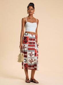 Travachic Váy quấn buộc dây họa tiết thường ngày cho nữ Váy họa tiết Váy họa tiết hình học Váy họa tiết trừu tượng, Phong cách thường ngày cho nữ, Mùa thu cho nữ, Mùa thu sang trọng, Đi chơi, Thanh lịch, Phong cách đồng quê cho nữ - Nhiều màu - Xem 5