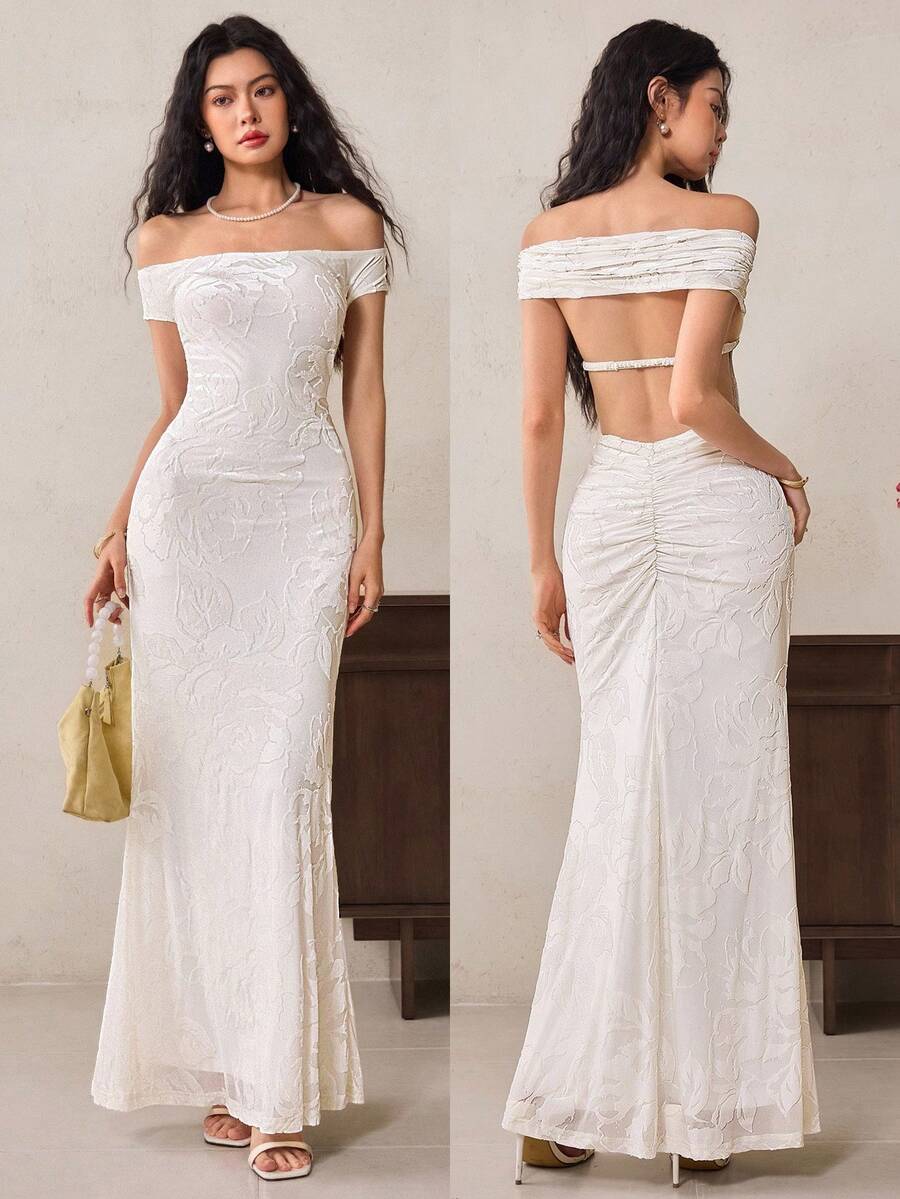 EastFlair 性感露肩露背修身女式连衣裙