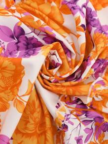 Vivid Eden Gonna casual con stampa floreale e volant sul fondo per donne - Multicolore - Visualizzare 7