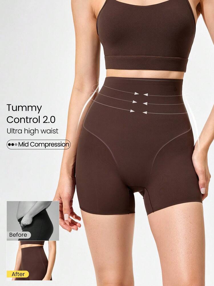 1 paquete de pantalones cortos moldeadores de cintura ultra alta con control de abdomen, soporte central, tela transpirable para uso diario y casual