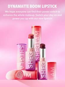 SHEGLAM Dynamatte Boom 持久霧面唇膏-天生出眾 20 種顏色 奶油霧面防水唇膏 神奇不粘杯防轉移唇膏 棕紫色唇膏 品牌 美容 化妝 化妝品 適合女性與女孩 完美搭配冬季 Y2K 時尚 流行 生日禮物 假期 派對準備就緒 最佳顏色