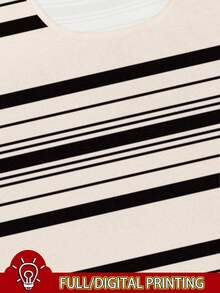 Resyla Digital Print Square Neck Short Sleeve Fitted Women Dress