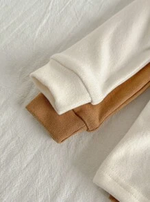 Loomiva 4pcs Baby Boy Snug Fit Pajama Set, Cartoon Bear Print Soft Knit Crew Neck Long Sleeve Top And Elastic Waist Long Pants Graphic Fall Winter