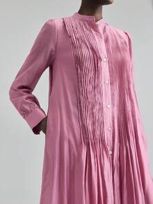 Ontre 2026 Nouvelle collection Printemps/Été Robe longue ample et drapée pour femmes, style élégant minimaliste, bohème. Tenue de plage et vacances - Prune - Voir 7