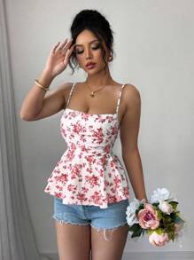 Elenzga 女士印花优雅浪漫夏季上衣 - 彩色 - 查看 3