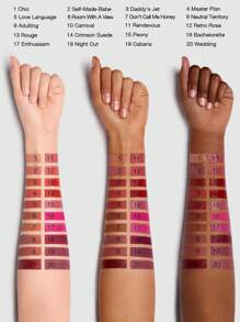 SHEGLAM Matte Allure Lipstick-Enthusiasm 20 Colors Long Lasting Lipstick High Pigment Velvety Soft Lipstick Lip Combo Brand Beauty Makeup Face Paint Cosmetic For Women Girls Perfect For Winter Spring Ideal For Y2K Fancy Fashion Suitable For Birthday Gift Party Ready Best Color - Enthusiasm - View 4