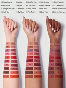 SHEGLAM Dynamatte Boom 持久霧面唇膏-天生出眾 20 種顏色 奶油霧面防水唇膏 神奇不粘杯防轉移唇膏 棕紫色唇膏 品牌 美容 化妝 化妝品 適合女性與女孩 完美搭配冬季 Y2K 時尚 流行 生日禮物 假期 派對準備就緒 最佳顏色