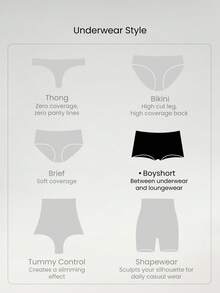 GLOWMODE 1 条装粘合高腰平角内裤日常休闲装