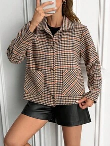 Chaquetas casuales de mujer con detalles de botones multicolor