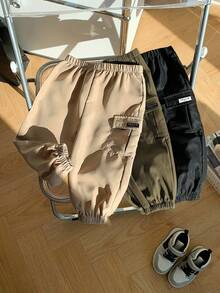 SHEIN 3 件套男婴休闲舒适柔软百搭实用裤子套装，适合日常穿着、上学、外出、运动、春秋季