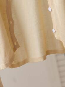 女童薄款简约时尚针织毛衣长袖开衫 - 卡其色 - 查看 5