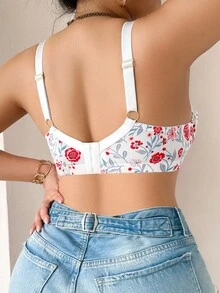 DesireSculpt 1 Áo ngực ren có gọng cỡ lớn, áo ngực họa tiết hoa, áo ngực ren, áo ngực hoa, áo ngực dễ thương, nâng ngực - Nhiều màu - Xem 2