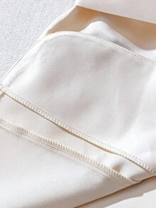 GlowEve CURVE Plus Size Metal Waist Belt Suit - Apricot - View 6