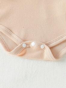 3件套婴儿男女通用休闲简约多色开襟长袖连体衣，适合春秋季日常穿着、外出，男女宝宝连体衣，新生儿服装，婴儿连体衣，新生儿男女通用服装，婴儿套装，中性尺码1-3-6-9-12-24-1T-2T，秋冬季 - 彩色 - 查看 5