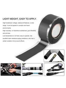 1 件防水泄漏修补胶带，自熔硅胶胶带，用于绝缘和管道密封 - 黑色 - 查看 6