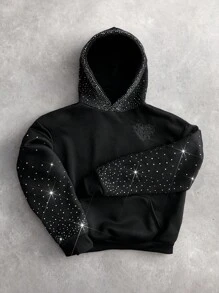 PAVTROS PAVTROS Manfinity Streetrush Men's Street-Style Popular INS Matching,Men's Street-Style Popular INS Matching Brooklyn Embroidered Hoodie, Suitable For Outdoor Music Festivals, Nightclubs, Bars, Boyfriend/Husband Gift, Anniversary Gift, Black,Streetwear,Tracksuit,Warm Winter Outfits, Christmas Outfits