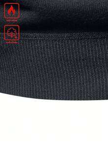 Men's Pullover Sweater, Solid Color Knitted Sweater With Fleece Lining, Autumn/Winter