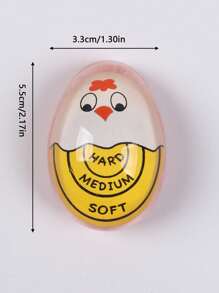SHEIN 1pc Color Changing Egg Timer - Accurately Measure Hard And Soft Boiled Eggs With Sensitive Indicator ,Kitchen Accessories (2.12*1.57Inches)
