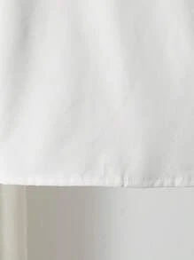 SHEIN Playful Pals Mädchen elegante besticktes Blumen Kragen & Manschette Langarm Knopf-Vorder Lässig Prinzessin Bluse, geeignet für Schule, Urlaub, Reise, Geburtstag, Frühling/Herbst