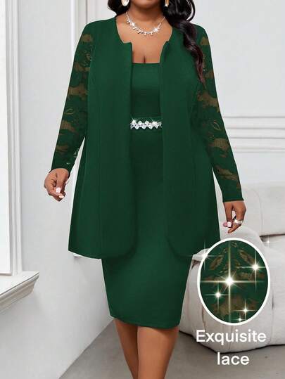 SHEIN Lady 春夏休闲优雅波西米亚风V领黑白长款印花长衬衫加大码直筒阔腿裤加大码两件套