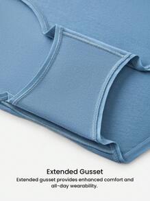 LUVLETTE Plus 3 条装棉质高腰女士内裤套装-柔和色 - 彩色 - 查看 9