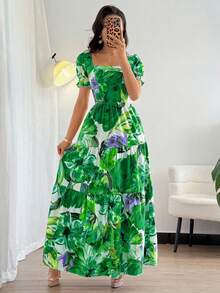 Rafferiza 女士优雅刺绣印花长裙 - 彩色 - 查看 2