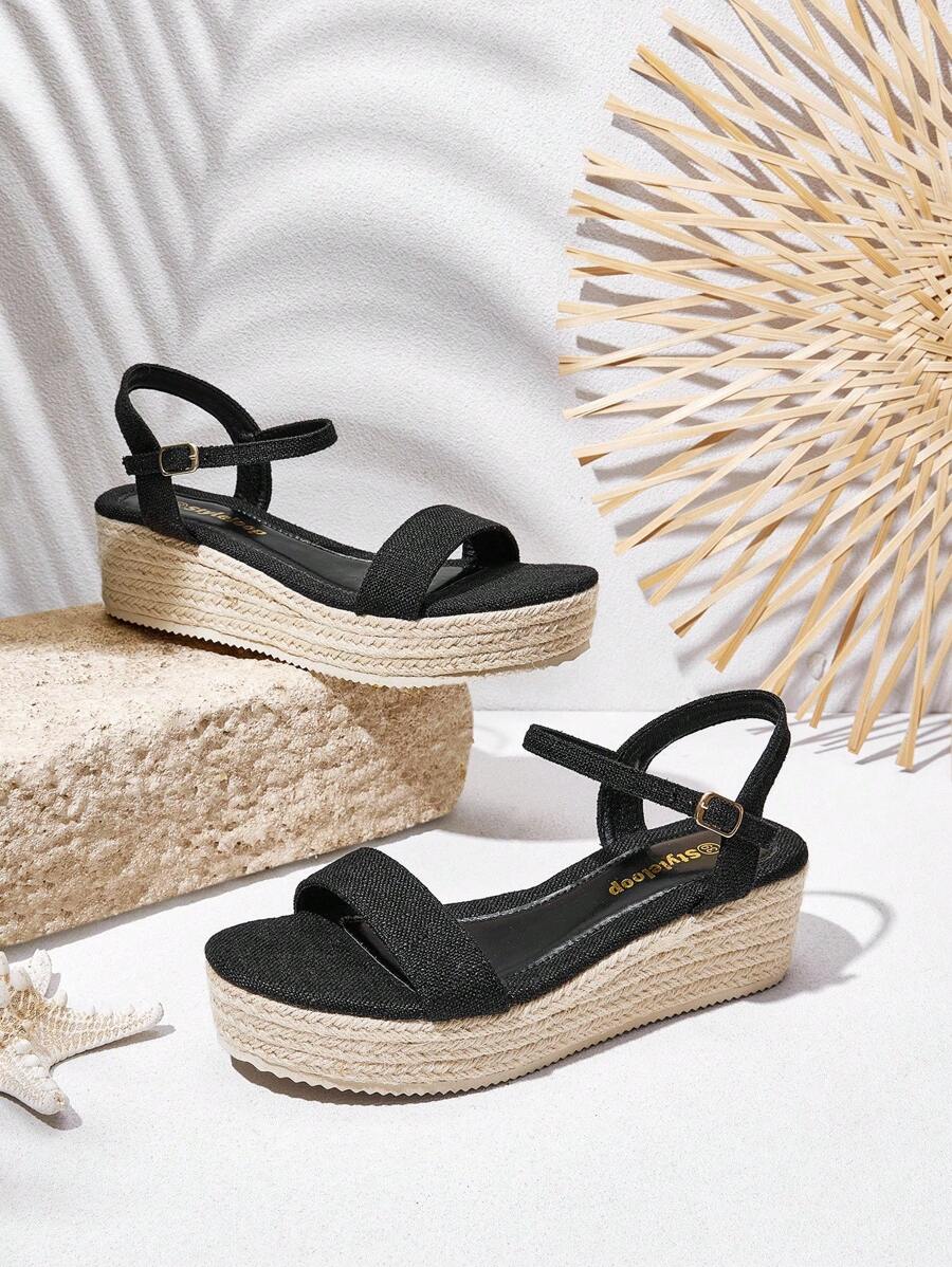 Styleloop Women's Thick Sole Wedge Heel Casual Sandals