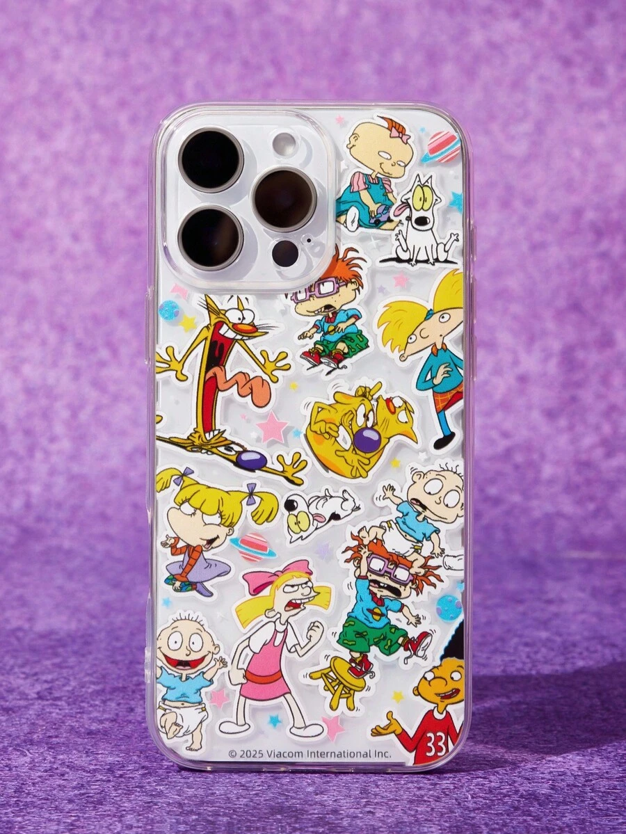 Nick 90s | SHEIN 透明趣味手机壳 - 印花保护壳设计，兼容 ， - 無色 - 查看 1