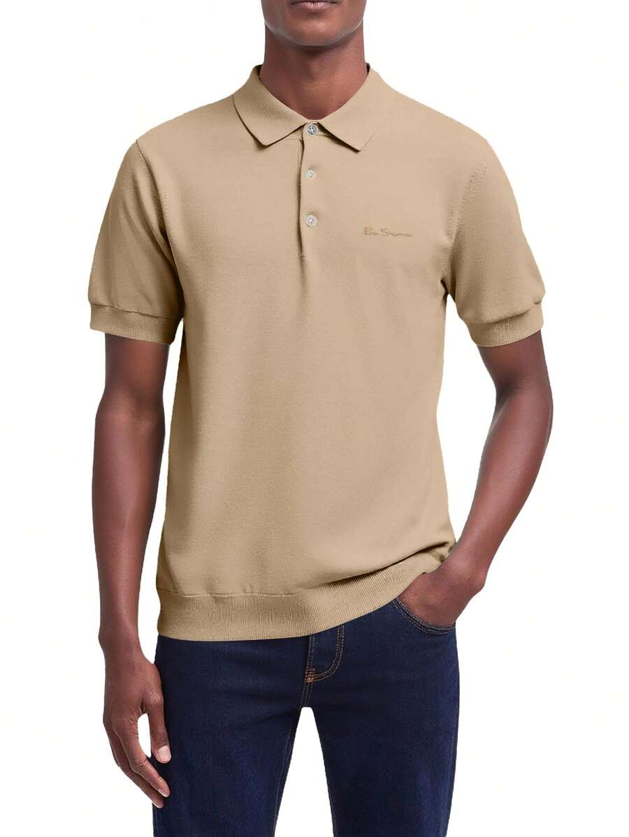 Men Polo Shirts - Brown - View 1