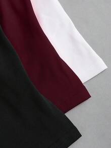 Sweetra Women's Solid Color Square Neck Pleated Fitted Casual Tank Top - Multicolor - View 4