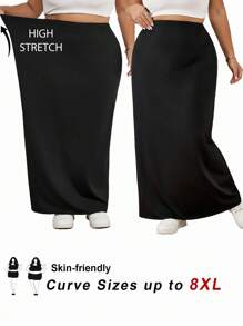 SHEIN CURVE+ 加大码格子连帽长袖宽松衬衫哥特/哥特式女装/万圣节加大码/万圣节服装/秋冬 - 黑色 - 查看 8