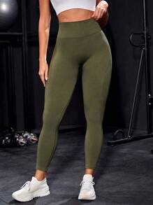 Rhythm Era 橄榄绿加大码无缝运动紧身裤健身紧身裤瑜伽女裤