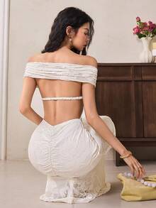 EastFlair 性感露肩露背修身女式连衣裙