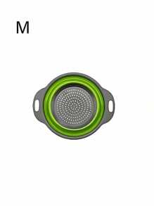 SHEIN 1/2pcs Collapsible Silicone Colander Set, Space-Saving Strainer With Handle, Folding Drain Basket For Fruits, Vegetables, Pasta – Green Kitchen Tool For Easy Storage,Kitchen Strainer Set With Fine Mesh, Essential Kitchen Tools & Kitchen Accessories, A Must-Have Kitchen Tools Gift For Home Chefs, Space-Saving Storage For Kitchen Organizers,Christmas Kitchen Gifts Idea - Green - View 11