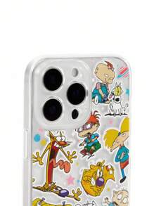 Nick 90s | SHEIN 透明趣味手机壳 - 印花保护壳设计，兼容 ， - 無色 - 查看 3