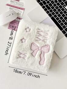 Original Ballet Style Bow Plush A6 Card Album Loose Leaf Inner Page Small Card Star Chasing Storage Card Album Back To School