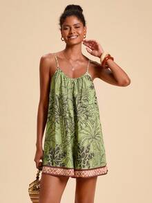 Travachic 女士度假印花宽松连体裤 - 彩色 - 查看 5