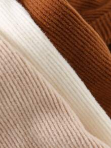 Cozy Pixies 3件套新生女宝宝纯色荷叶边长袖连体衣套装，百搭舒适的中性色婴儿服装，摩卡色婴儿服装，棕色婴儿服装，女宝宝连体衣，中性时尚套装，适合秋冬季节。