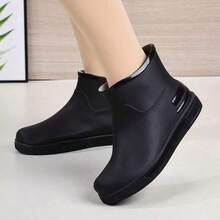 1 Pair New Fashionable Short Tube Rain Boots, Beach Shoes, Casual Shallow Mouth Rain Boots, Low Cut Anti Slip Waterproof Shoes, Suitable For All Seasons