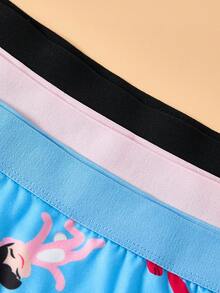 Paul Frank X SHEIN 加大码柔软舒适可爱卡通猴子印花内裤 - 彩色 - 查看 5