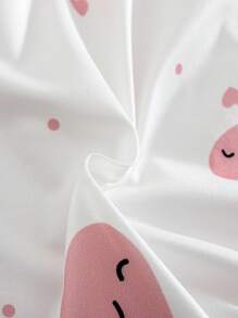 2pcs Baby Girls' Short Sleeve Nightgown, Casual Cute Printed Interchangeable, Suitable For Home Wear, Spring/Autumn Baby Girl Night Dress - Dusty Pink - View 4