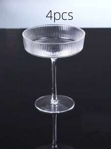 Madebyblanc 1PC/2PCS/4PCS Artisanal Hand-Blown Textured Glassware - 10oz Ribbed Martini Cocktail Glasses & Dessert Cups, Multi-Purpose Ice Cream Bowls For Home Bar, Party, Wedding & Restaurant Supplies